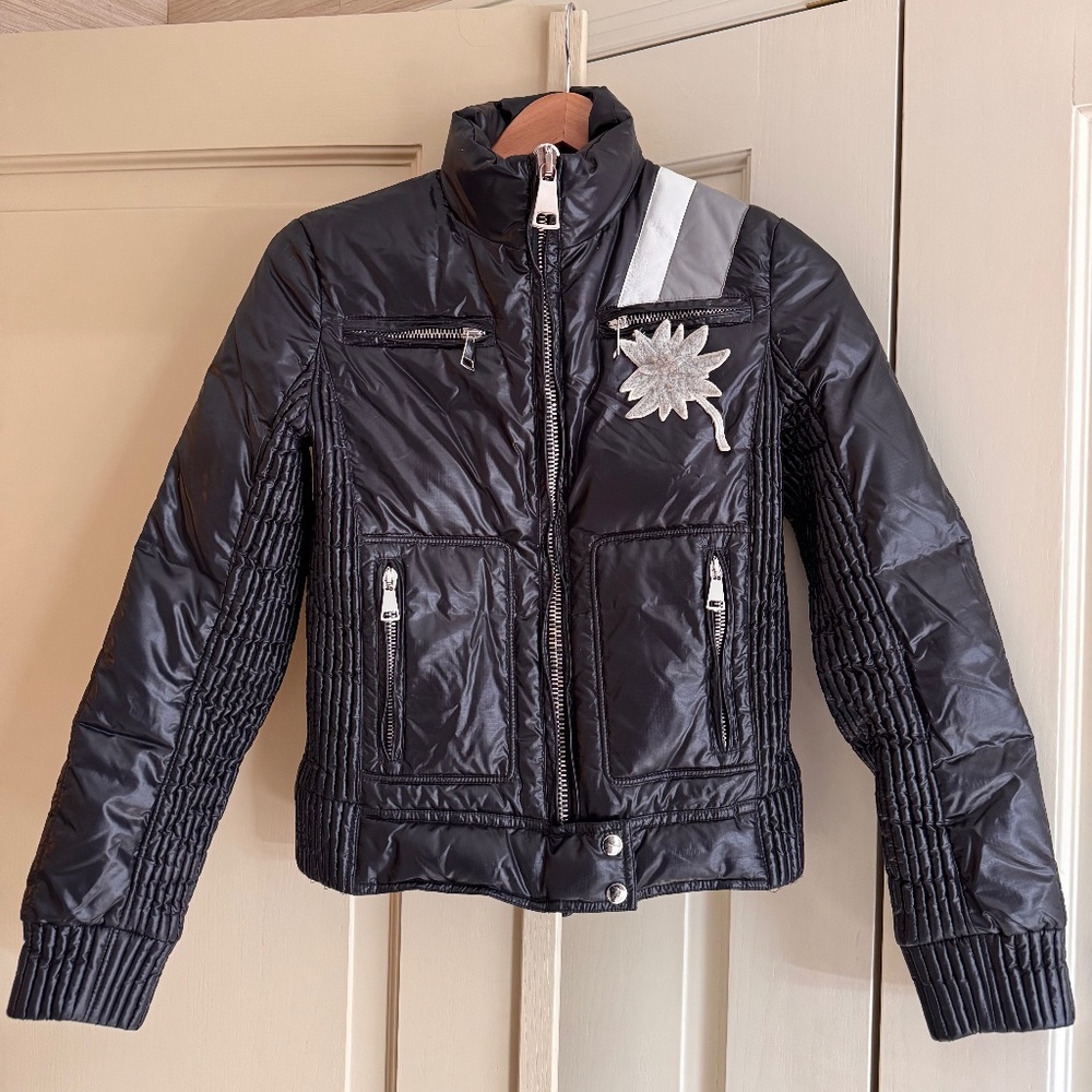 Authier Performance Ski Black Down Jacket Made in Italy size 42